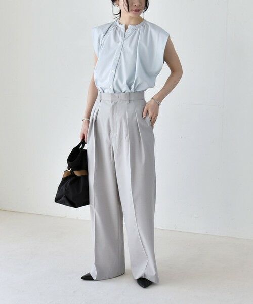 SHIPS / シップス その他パンツ | 《予約》quaranciel:〈洗濯機可能〉CALCULO(R)使用 イージー タック ワイド パンツ | 詳細12