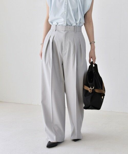 SHIPS / シップス その他パンツ | 《予約》quaranciel:〈洗濯機可能〉CALCULO(R)使用 イージー タック ワイド パンツ | 詳細14