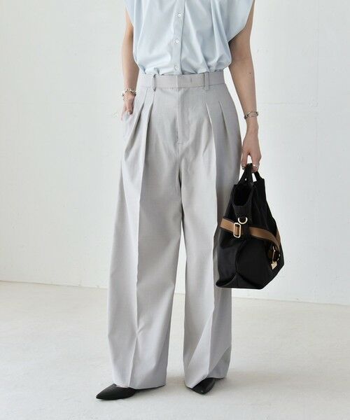 SHIPS / シップス その他パンツ | 《予約》quaranciel:〈洗濯機可能〉CALCULO(R)使用 イージー タック ワイド パンツ | 詳細15