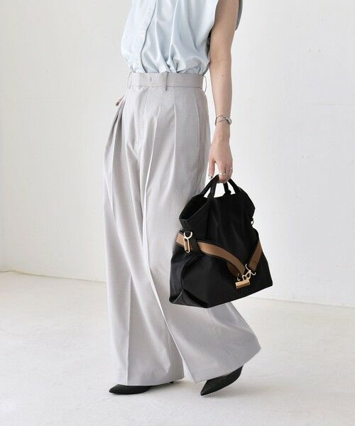 SHIPS / シップス その他パンツ | 《予約》quaranciel:〈洗濯機可能〉CALCULO(R)使用 イージー タック ワイド パンツ | 詳細20