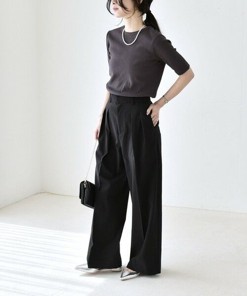 SHIPS / シップス その他パンツ | 《予約》quaranciel:〈洗濯機可能〉CALCULO(R)使用 イージー タック ワイド パンツ | 詳細22