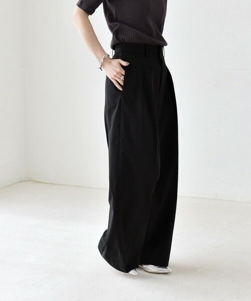 SHIPS / シップス その他パンツ | 《予約》quaranciel:〈洗濯機可能〉CALCULO(R)使用 イージー タック ワイド パンツ | 詳細26