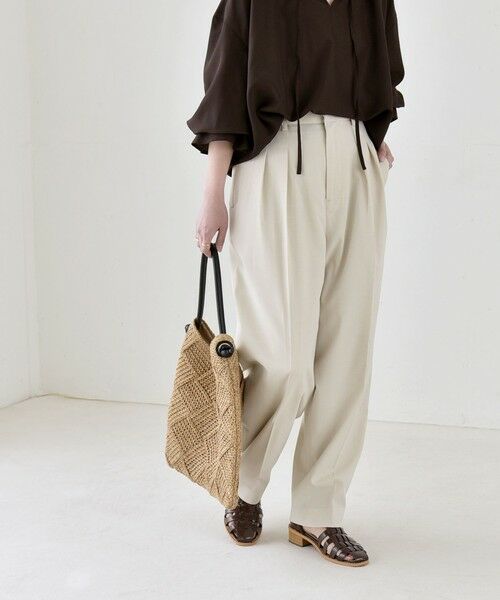 SHIPS / シップス ショート・ハーフ・半端丈パンツ | 《予約》quaranciel:〈洗濯機可能〉CALCULO(R)使用 イージー テーパード パンツ | 詳細4