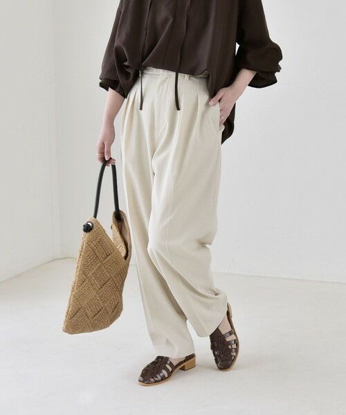 SHIPS / シップス ショート・ハーフ・半端丈パンツ | 《予約》quaranciel:〈洗濯機可能〉CALCULO(R)使用 イージー テーパード パンツ | 詳細5