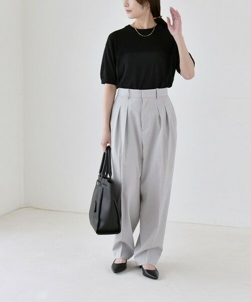 SHIPS / シップス ショート・ハーフ・半端丈パンツ | 《予約》quaranciel:〈洗濯機可能〉CALCULO(R)使用 イージー テーパード パンツ | 詳細12