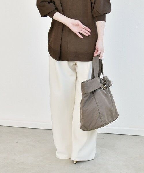 SHIPS / シップス その他パンツ | 《予約》quaranciel:〈手洗い可能〉バイアス ストレッチ イージー ワイド パンツ | 詳細4