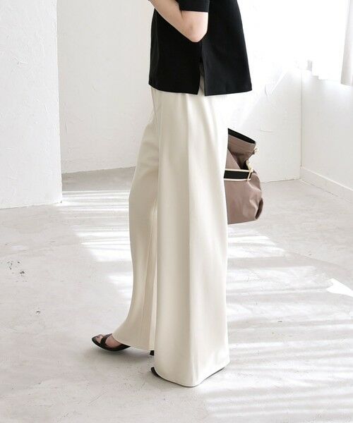 SHIPS / シップス その他パンツ | 《予約》quaranciel:〈手洗い可能〉バイアス ストレッチ イージー ワイド パンツ | 詳細6