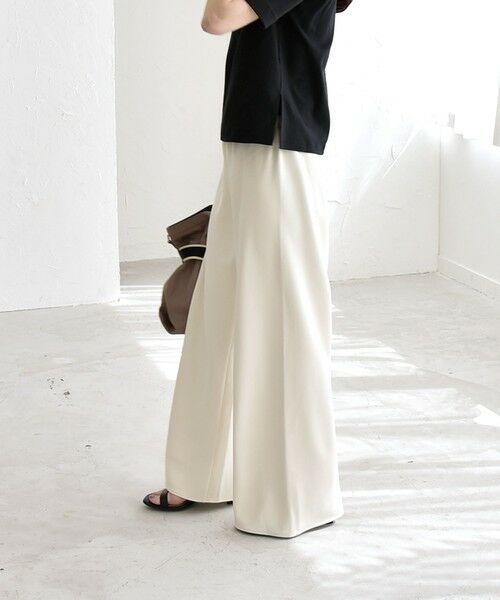 SHIPS / シップス その他パンツ | 《予約》quaranciel:〈手洗い可能〉バイアス ストレッチ イージー ワイド パンツ | 詳細7