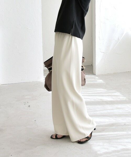 SHIPS / シップス その他パンツ | 《予約》quaranciel:〈手洗い可能〉バイアス ストレッチ イージー ワイド パンツ | 詳細8