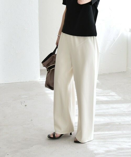SHIPS / シップス その他パンツ | 《予約》quaranciel:〈手洗い可能〉バイアス ストレッチ イージー ワイド パンツ | 詳細9