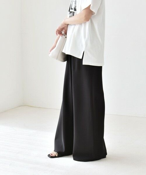 SHIPS / シップス その他パンツ | 《予約》quaranciel:〈手洗い可能〉バイアス ストレッチ イージー ワイド パンツ | 詳細23
