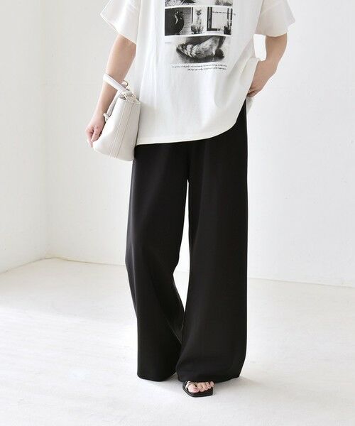 SHIPS / シップス その他パンツ | 《予約》quaranciel:〈手洗い可能〉バイアス ストレッチ イージー ワイド パンツ | 詳細25