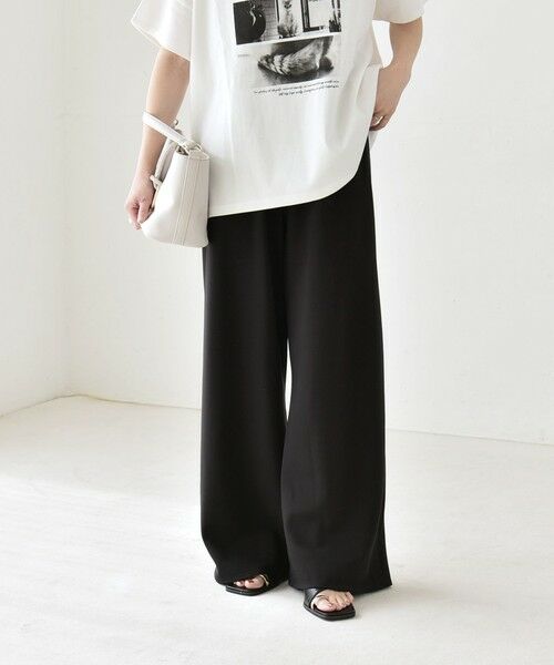 SHIPS / シップス その他パンツ | 《予約》quaranciel:〈手洗い可能〉バイアス ストレッチ イージー ワイド パンツ | 詳細26