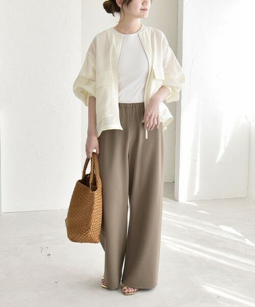 SHIPS / シップス その他パンツ | 《予約》quaranciel:〈手洗い可能〉バイアス ストレッチ イージー ワイド パンツ | 詳細7