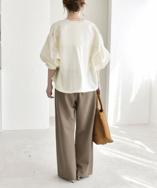 SHIPS / シップス その他パンツ | 《予約》quaranciel:〈手洗い可能〉バイアス ストレッチ イージー ワイド パンツ | 詳細8