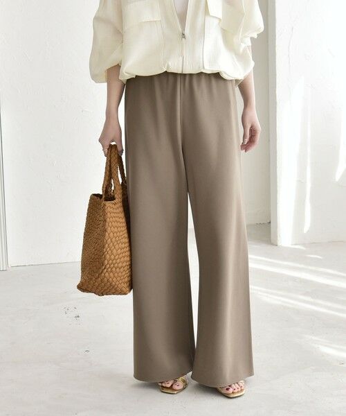 SHIPS / シップス その他パンツ | 《予約》quaranciel:〈手洗い可能〉バイアス ストレッチ イージー ワイド パンツ | 詳細9
