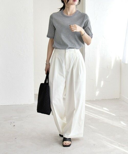 SHIPS / シップス その他パンツ | 《予約》quaranciel:〈接触冷感/UVカット/吸水速乾/洗濯機可能〉3タック ワイド ストレート パンツ | 詳細1