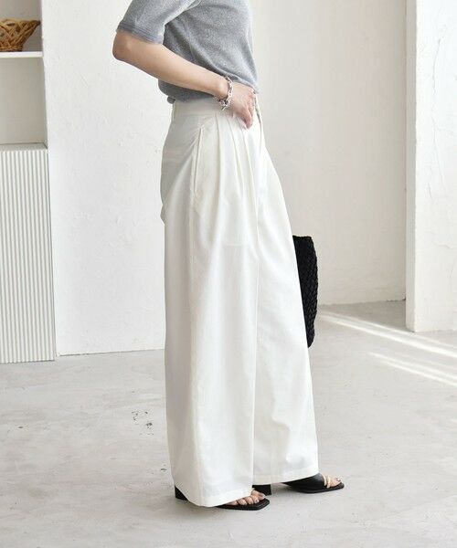 SHIPS / シップス その他パンツ | 《予約》quaranciel:〈接触冷感/UVカット/吸水速乾/洗濯機可能〉3タック ワイド ストレート パンツ | 詳細5