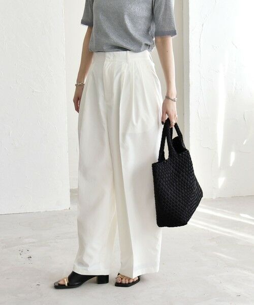 SHIPS / シップス その他パンツ | 《予約》quaranciel:〈接触冷感/UVカット/吸水速乾/洗濯機可能〉3タック ワイド ストレート パンツ | 詳細8