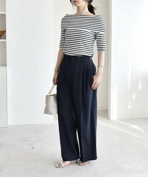 SHIPS / シップス その他パンツ | 《予約》quaranciel:〈接触冷感/UVカット/吸水速乾/洗濯機可能〉3タック ワイド ストレート パンツ | 詳細12