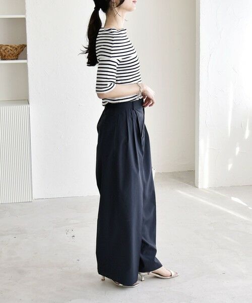 SHIPS / シップス その他パンツ | 《予約》quaranciel:〈接触冷感/UVカット/吸水速乾/洗濯機可能〉3タック ワイド ストレート パンツ | 詳細13