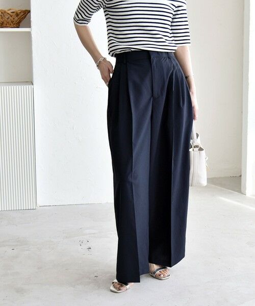 SHIPS / シップス その他パンツ | 《予約》quaranciel:〈接触冷感/UVカット/吸水速乾/洗濯機可能〉3タック ワイド ストレート パンツ | 詳細14