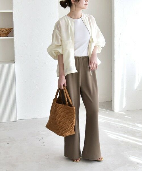 SHIPS / シップス ブルゾン | 《予約》quaranciel:〈手洗い可能〉リネン ミックス ノーカラー ドロスト ブルゾン | 詳細7