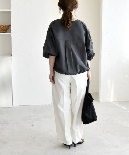 SHIPS / シップス ブルゾン | 《予約》quaranciel:〈手洗い可能〉リネン ミックス ノーカラー ドロスト ブルゾン | 詳細19