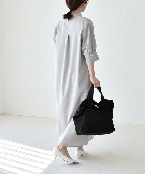 SHIPS / シップス ロング・マキシ丈ワンピース | 《予約》quaranciel:〈洗濯機可能〉CALCULO(R)使用 バンドカラー シャツ ワンピース | 詳細4