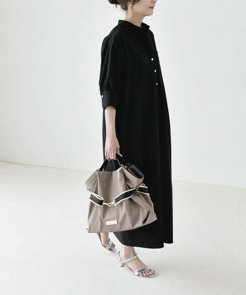 SHIPS / シップス ロング・マキシ丈ワンピース | 《予約》quaranciel:〈洗濯機可能〉CALCULO(R)使用 バンドカラー シャツ ワンピース | 詳細21