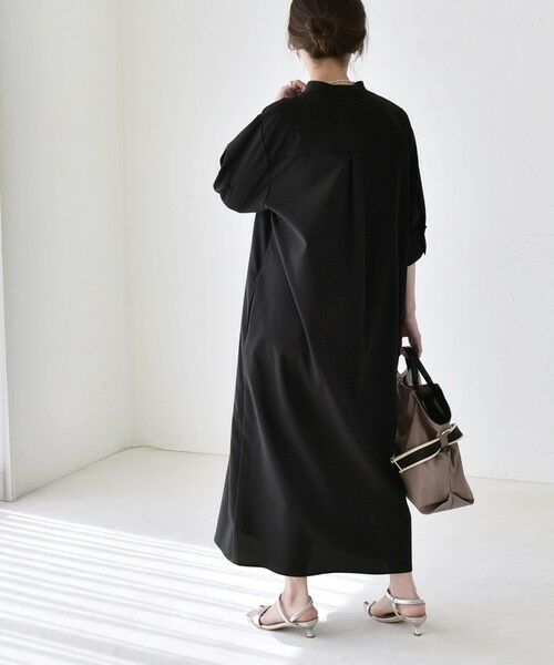 SHIPS / シップス ロング・マキシ丈ワンピース | 《予約》quaranciel:〈洗濯機可能〉CALCULO(R)使用 バンドカラー シャツ ワンピース | 詳細26