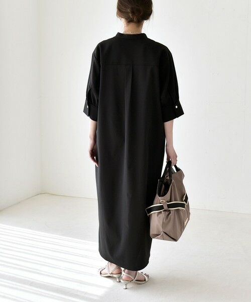 SHIPS / シップス ロング・マキシ丈ワンピース | 《予約》quaranciel:〈洗濯機可能〉CALCULO(R)使用 バンドカラー シャツ ワンピース | 詳細27