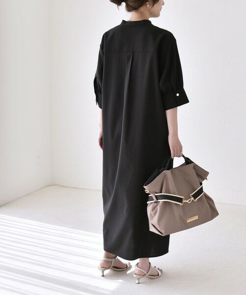 SHIPS / シップス ロング・マキシ丈ワンピース | 《予約》quaranciel:〈洗濯機可能〉CALCULO(R)使用 バンドカラー シャツ ワンピース | 詳細28