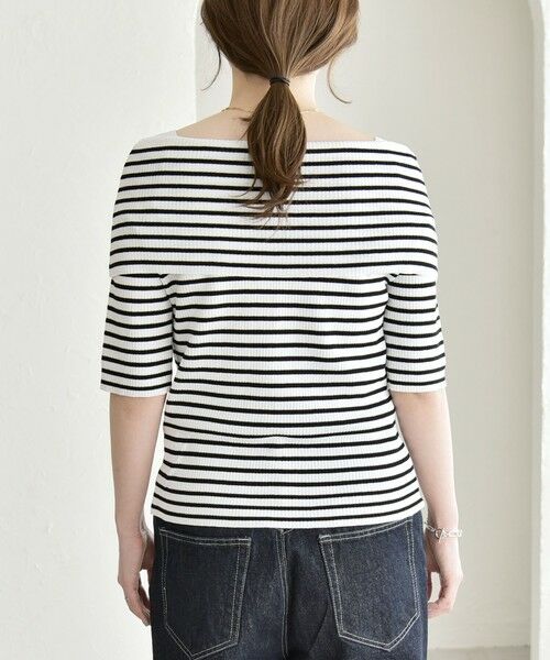 SHIPS / シップス ニット・セーター | 《予約》quaranciel:〈洗濯機可能〉オフショルダー ハーフスリーブ リブ ニット | 詳細19