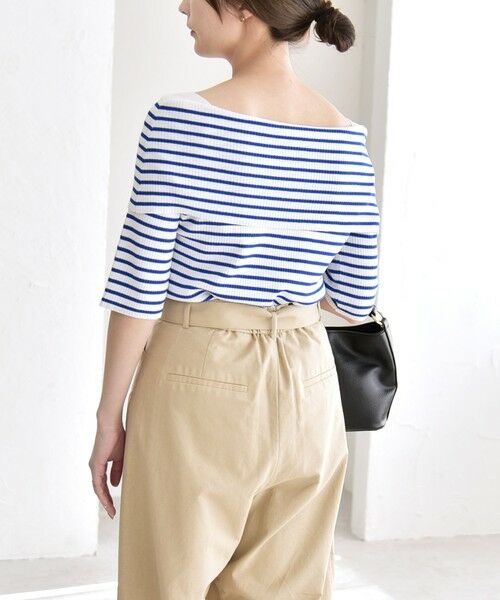 SHIPS / シップス ニット・セーター | 《予約》quaranciel:〈洗濯機可能〉オフショルダー ハーフスリーブ リブ ニット | 詳細29