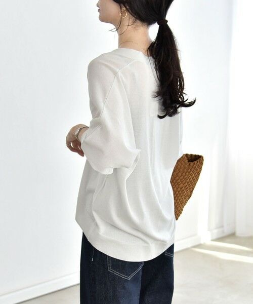 SHIPS / シップス カーディガン・ボレロ | 《予約》quaranciel:〈接触冷感/手洗い可能〉メタルボタン Vネック シアー ニット カーディガン | 詳細12