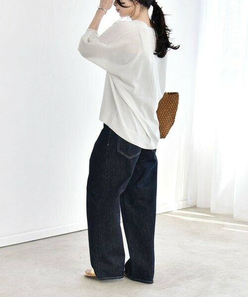 SHIPS / シップス カーディガン・ボレロ | 《予約》quaranciel:〈接触冷感/手洗い可能〉メタルボタン Vネック シアー ニット カーディガン | 詳細7