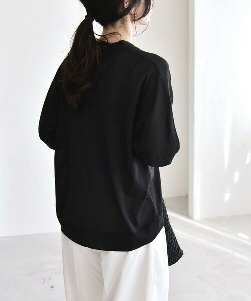 SHIPS / シップス カーディガン・ボレロ | 《予約》quaranciel:〈接触冷感/手洗い可能〉メタルボタン Vネック シアー ニット カーディガン | 詳細22