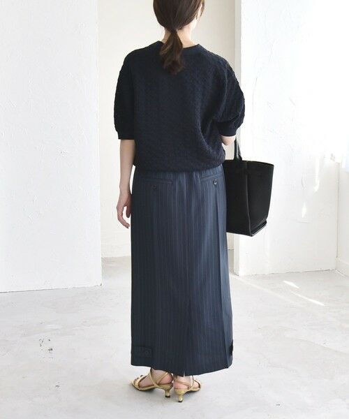 SHIPS / シップス ニット・セーター | 《予約》quaranciel:〈手洗い可能〉透かし編み ポロ ニット プルオーバー | 詳細4