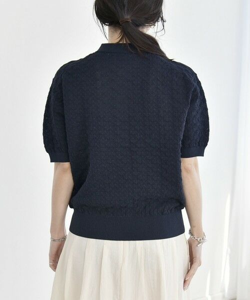 SHIPS / シップス ニット・セーター | 《予約》quaranciel:〈手洗い可能〉透かし編み ポロ ニット プルオーバー | 詳細25