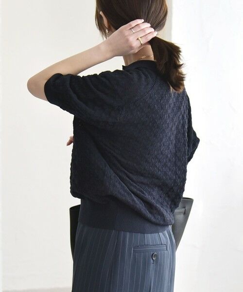 SHIPS / シップス ニット・セーター | 《予約》quaranciel:〈手洗い可能〉透かし編み ポロ ニット プルオーバー | 詳細6