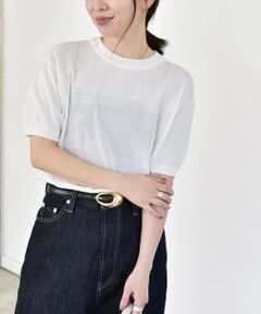 SHIPS / シップス ニット・セーター | 《予約》quaranciel:〈接触冷感/手洗い可能〉コンパクト シアー ニット TEE