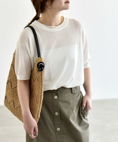 SHIPS / シップス ニット・セーター | quaranciel:〈接触冷感/手洗い可能〉コンパクト シアー ニット TEE | 詳細6