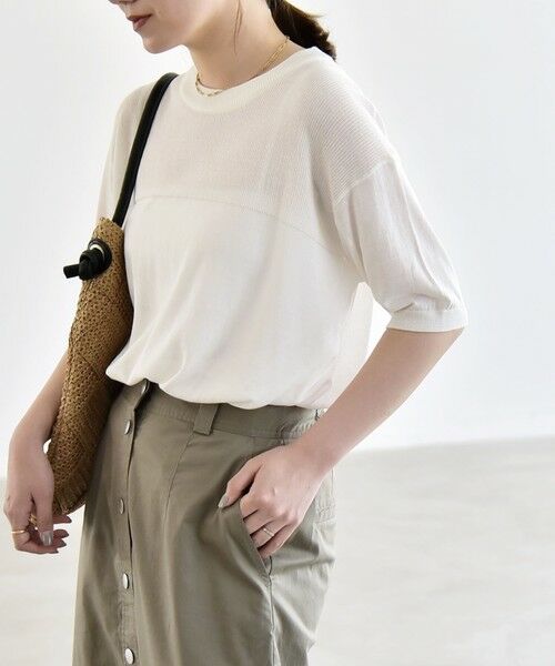 SHIPS / シップス ニット・セーター | quaranciel:〈接触冷感/手洗い可能〉コンパクト シアー ニット TEE | 詳細7