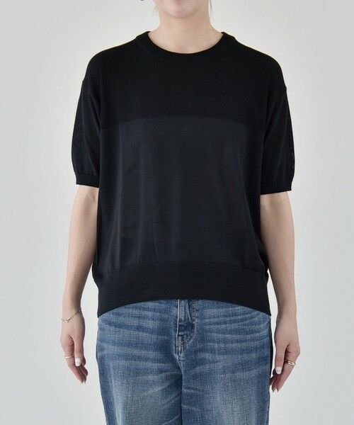 SHIPS / シップス ニット・セーター | 《予約》quaranciel:〈接触冷感/手洗い可能〉コンパクト シアー ニット TEE | 詳細21