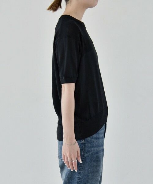 SHIPS / シップス ニット・セーター | 《予約》quaranciel:〈接触冷感/手洗い可能〉コンパクト シアー ニット TEE | 詳細22