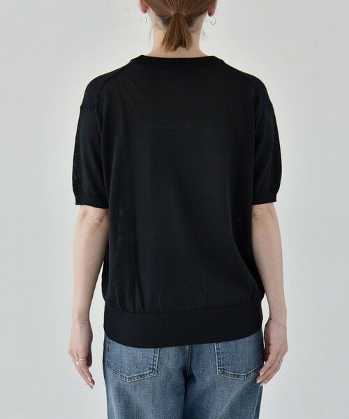 SHIPS / シップス ニット・セーター | 《予約》quaranciel:〈接触冷感/手洗い可能〉コンパクト シアー ニット TEE | 詳細23