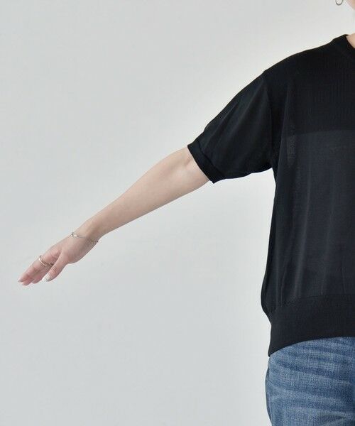 SHIPS / シップス ニット・セーター | 《予約》quaranciel:〈接触冷感/手洗い可能〉コンパクト シアー ニット TEE | 詳細24