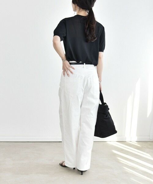 SHIPS / シップス ニット・セーター | 《予約》quaranciel:〈接触冷感/手洗い可能〉コンパクト シアー ニット TEE | 詳細7