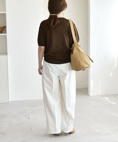 SHIPS / シップス ニット・セーター | 《予約》quaranciel:〈接触冷感/手洗い可能〉コンパクト シアー ニット TEE | 詳細17